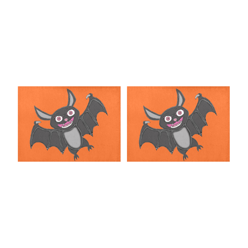 Cute Halloween Bat Placemat 14’’ x 19’’ (Set of 2)
