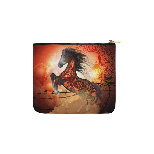 Awesome creepy horse with skulls Carry-All Pouch 6''x5''