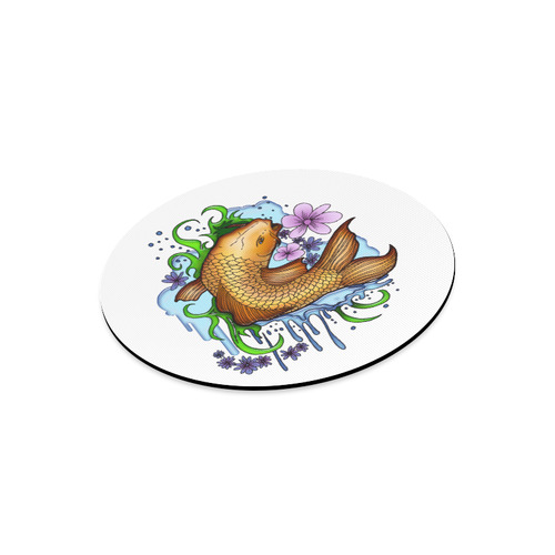 Koi Fish Round Mousepad