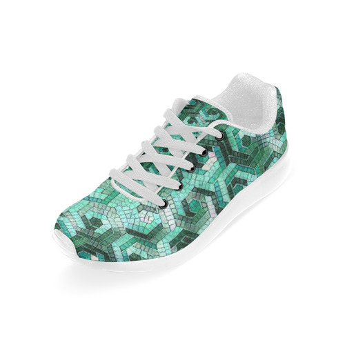 Pattern Factory 23 teal by JamColors Kid's Running Shoes (Model 020)