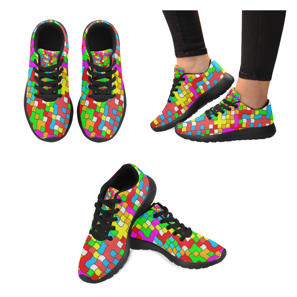 school party colorful Kid's Running Shoes (Model 020)