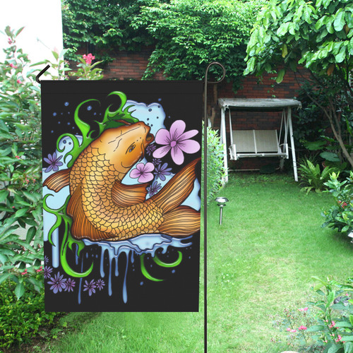 Koi Fish Garden Flag 12‘’x18‘’（Without Flagpole）