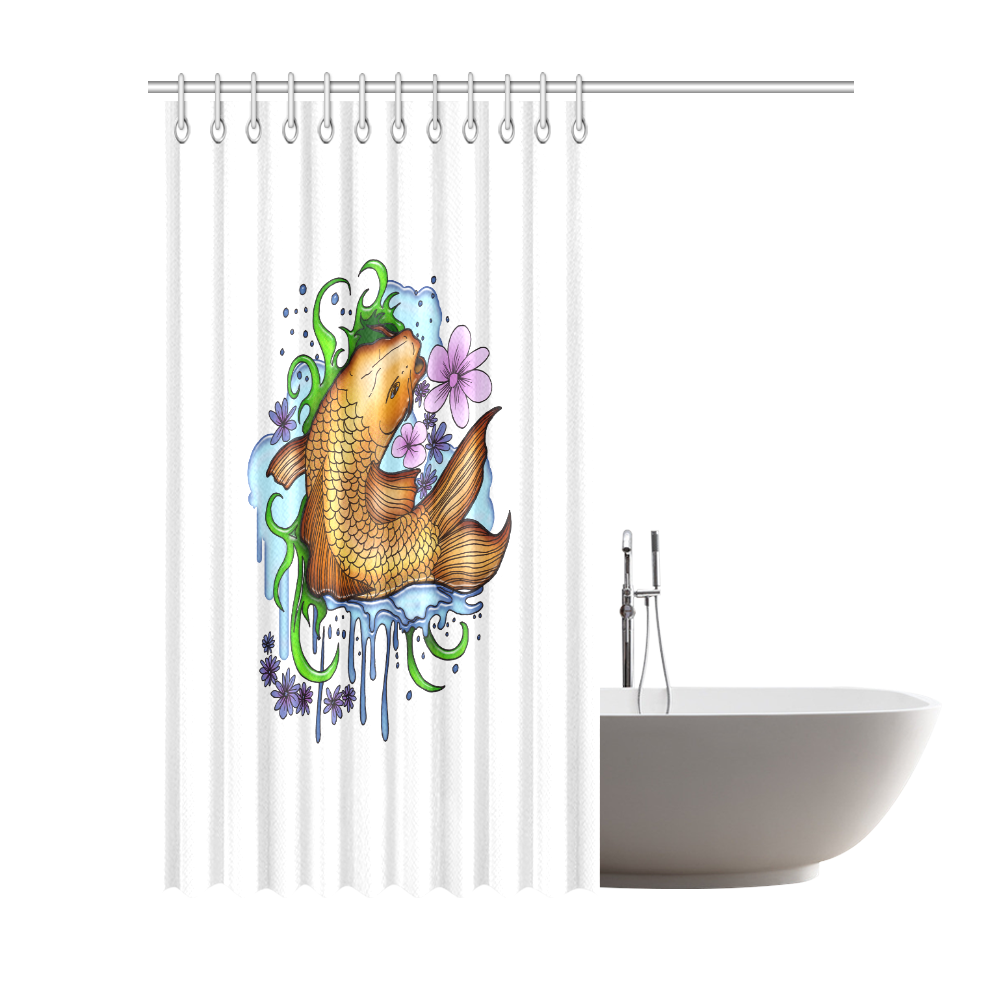 Koi Fish Shower Curtain 72"x84"