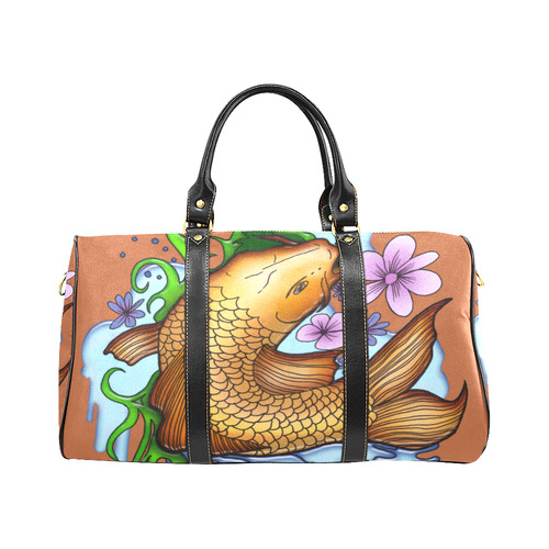 Koi Fish New Waterproof Travel Bag/Large (Model 1639)