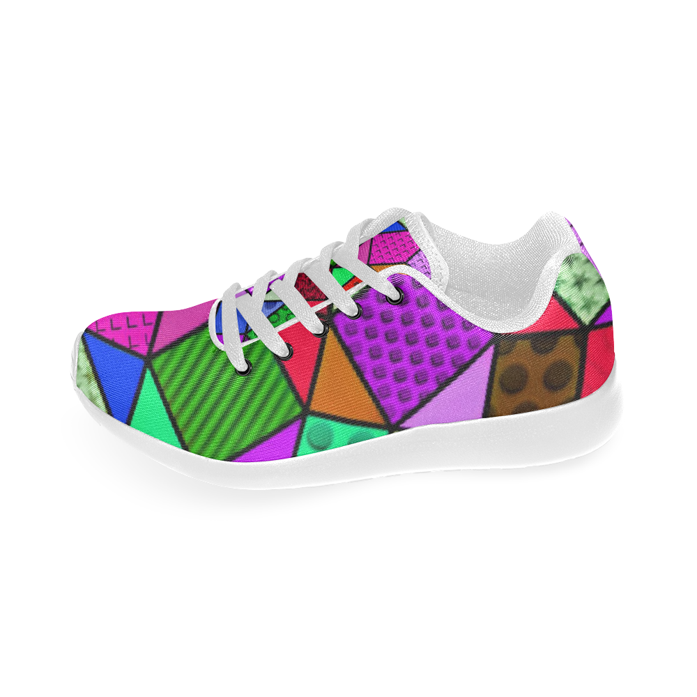 funny doodle pattern 11163B Kid's Running Shoes (Model 020)