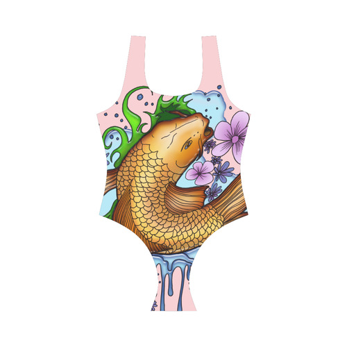 Koi Fish Vest One Piece Swimsuit (Model S04)