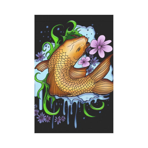 Koi Fish Garden Flag 12‘’x18‘’（Without Flagpole）