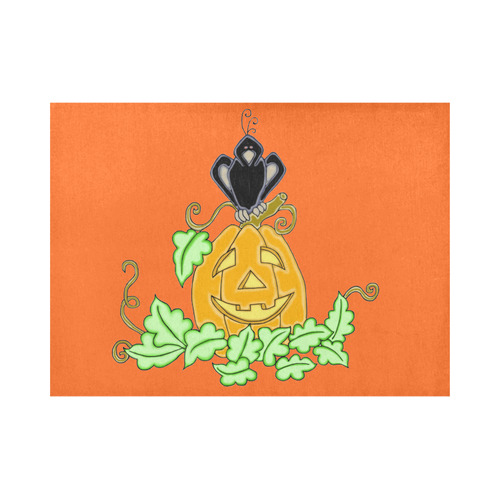 Halloween Crow And Pumpkin Placemat 14’’ x 19’’ (Set of 2)