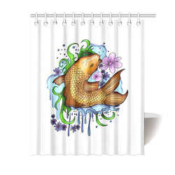Koi Fish Shower Curtain 60"x72"