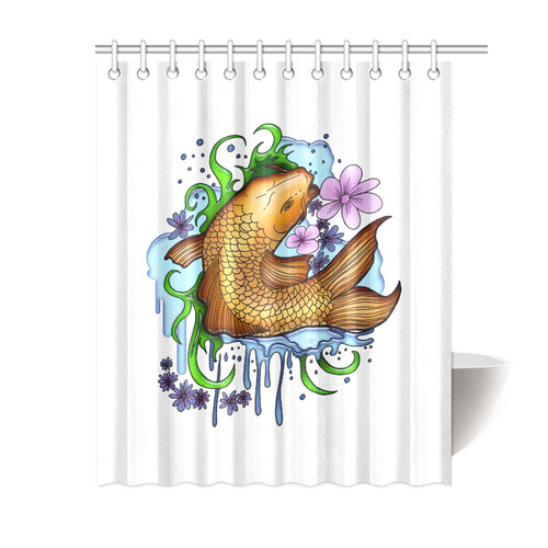 Koi Fish Shower Curtain 60"x72"