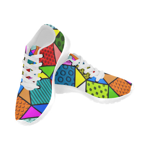 funny doodle pattern 11163A Kid's Running Shoes (Model 020)