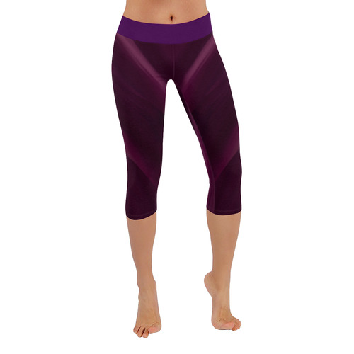 Shades of violet Women's Low Rise Capri Leggings (Invisible Stitch) (Model L08)