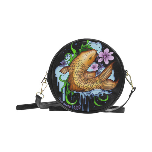 Koi Fish Round Sling Bag (Model 1647)