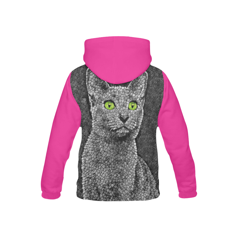 RUSSIAN BLUE KITTY 4 KIDS IV All Over Print Hoodie for Kid (USA Size) (Model H13)