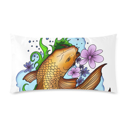 Koi Fish Custom Rectangle Pillow Case 20"x36" (one side)