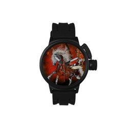 Awesome steampunk horse with wings Men's Sports Watch(Model 309)