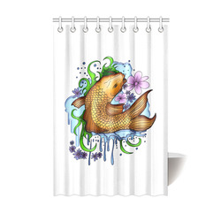 Koi Fish Shower Curtain 48"x72"