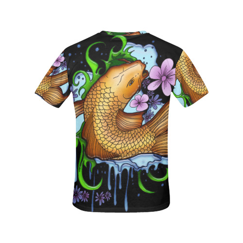 Koi Fish All Over Print T-Shirt for Women (USA Size) (Model T40)