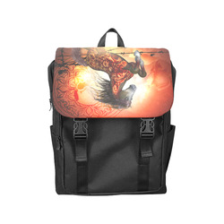 Awesome creepy horse with skulls Casual Shoulders Backpack (Model 1623)