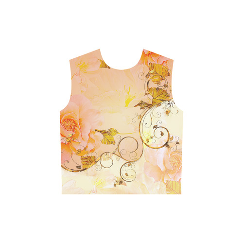 Beautiful flowers in soft colors All Over Print Sleeveless Hoodie for Women (Model H15)