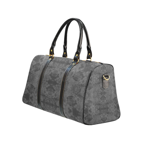 Floral Damask Dark Gray New Waterproof Travel Bag/Large (Model 1639)
