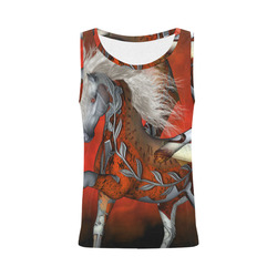 Awesome steampunk horse with wings All Over Print Tank Top for Women (Model T43)