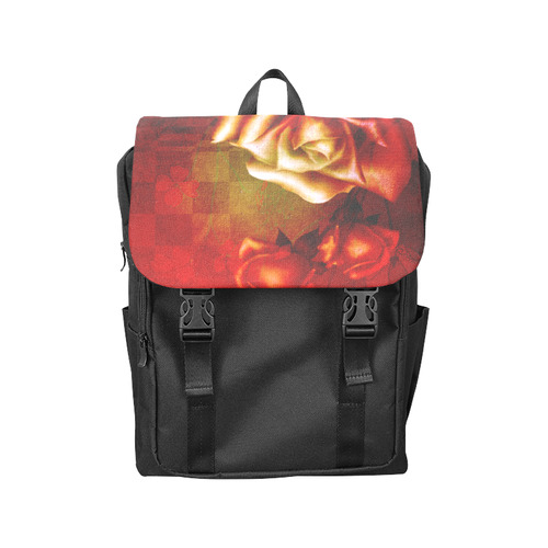 Wonderful red roses Casual Shoulders Backpack (Model 1623)