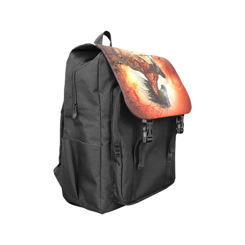 Awesome creepy horse with skulls Casual Shoulders Backpack (Model 1623)