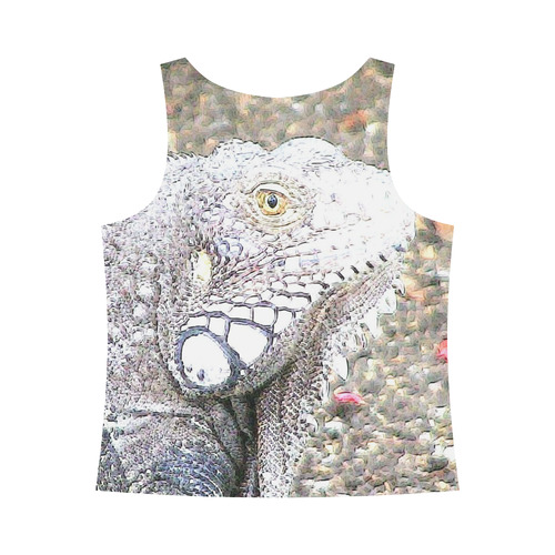 CArt Iguana by JamColors All Over Print Tank Top for Women (Model T43)