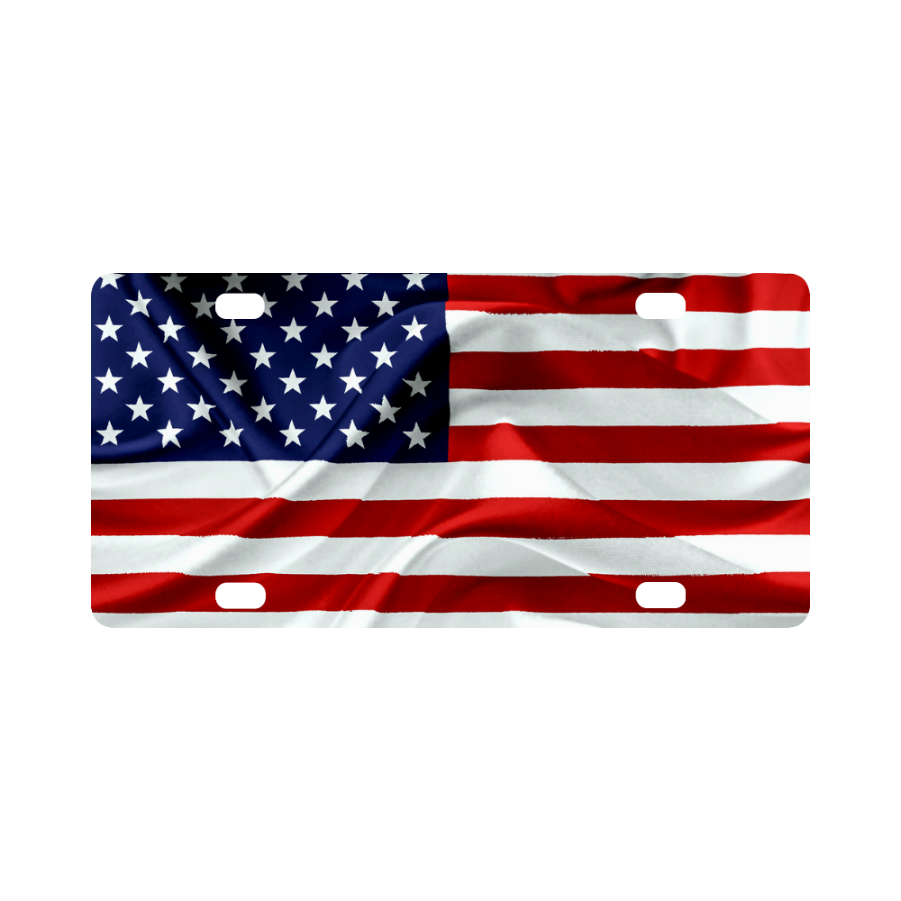 America Flag Banner Patriot Stars Stripes Freedom Classic License Plate