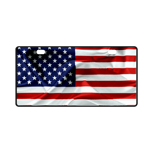 America Flag Banner Patriot Stars Stripes Freedom License Plate