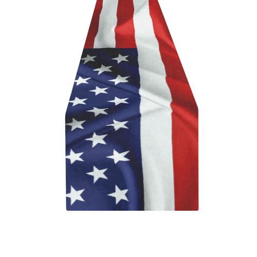 America Flag Banner Patriot Stars Stripes Freedom Table Runner 16x72 inch