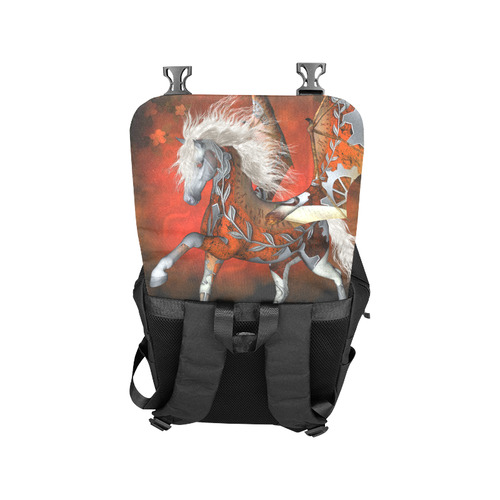 Awesome steampunk horse with wings Casual Shoulders Backpack (Model 1623)