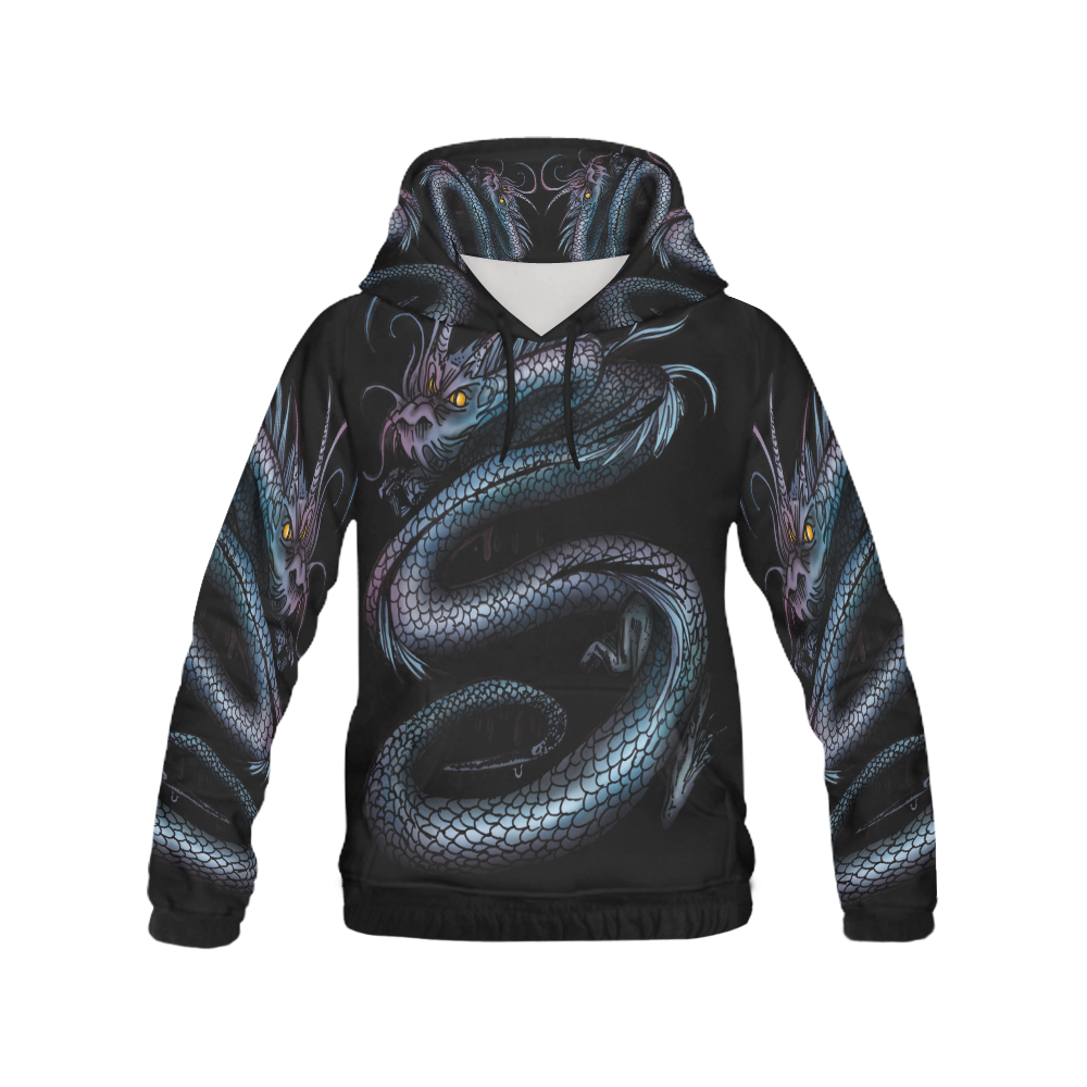 Dragon Swirl All Over Print Hoodie for Men (USA Size) (Model H13)