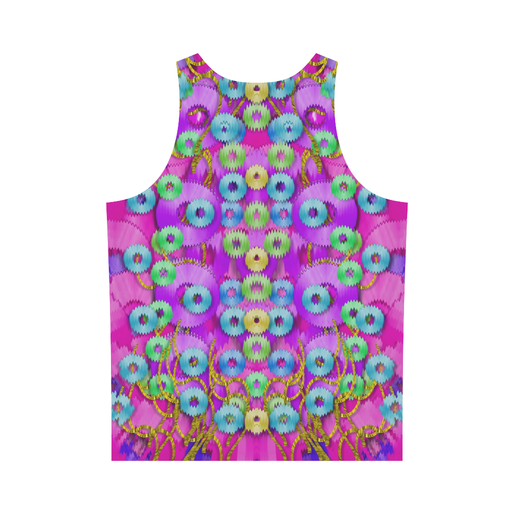 Festive metal and gold in pop-art All Over Print Tank Top for Men (Model T43)