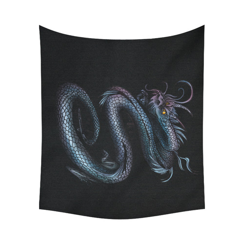 Dragon Swirl Cotton Linen Wall Tapestry 60"x 51"