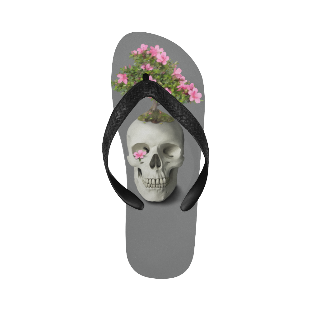 Bonsai Skull Flip Flops for Men/Women (Model 040)