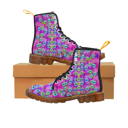Festive metal and gold in pop-art Martin Boots For Women Model 1203H