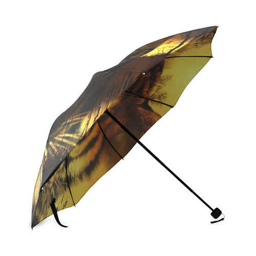 Tiger Face Foldable Umbrella (Model U01)