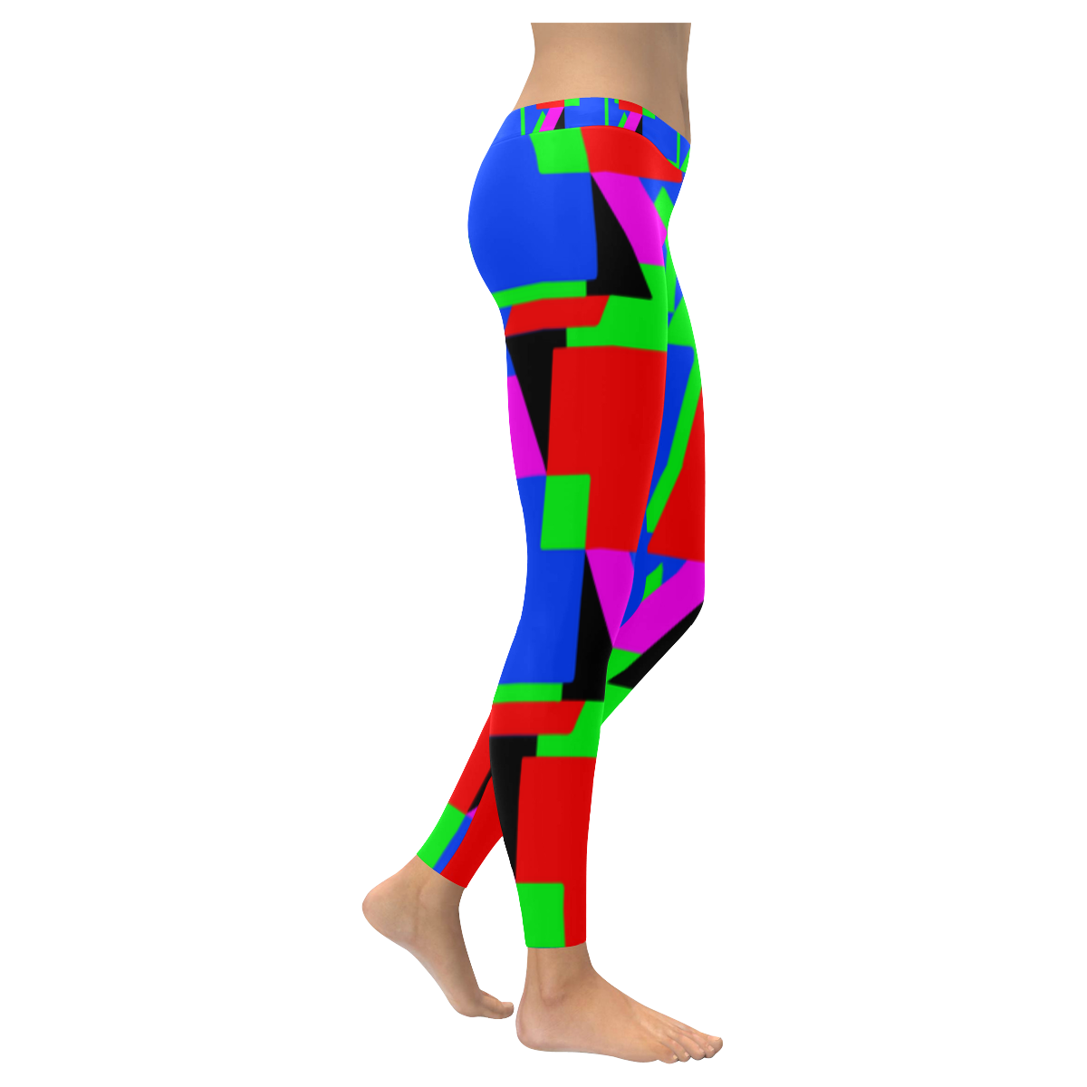90'sswing Women's Low Rise Leggings (Invisible Stitch) (Model L05)