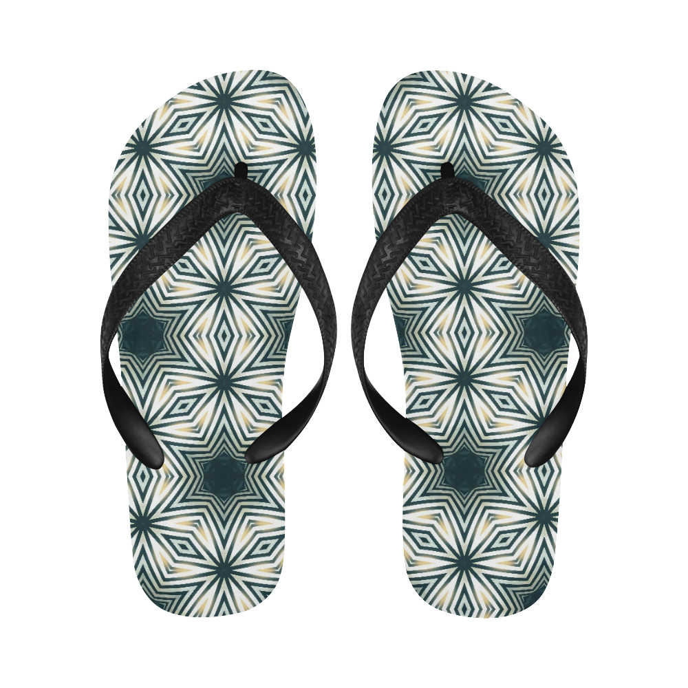 Star Zebra abstract pattern Flip Flops for Men/Women (Model 040)