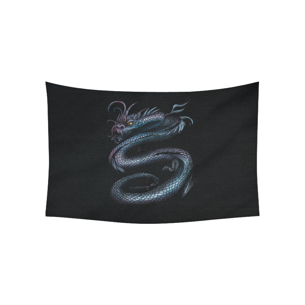 Dragon Swirl Cotton Linen Wall Tapestry 60"x 40"