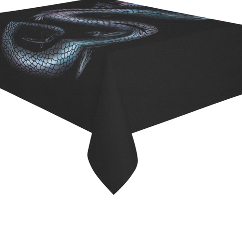 Dragon Swirl Cotton Linen Tablecloth 60"x 84"