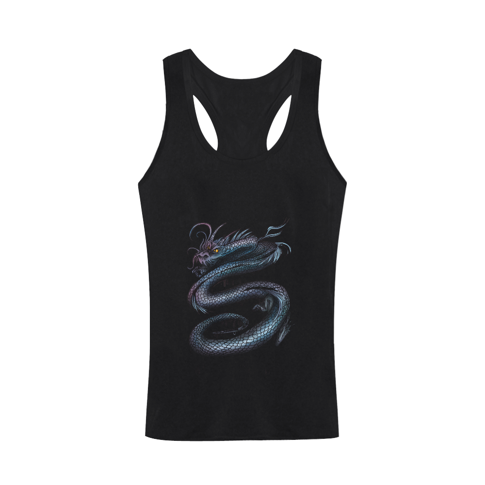 Dragon Swirl Men's I-shaped Tank Top (Model T32)