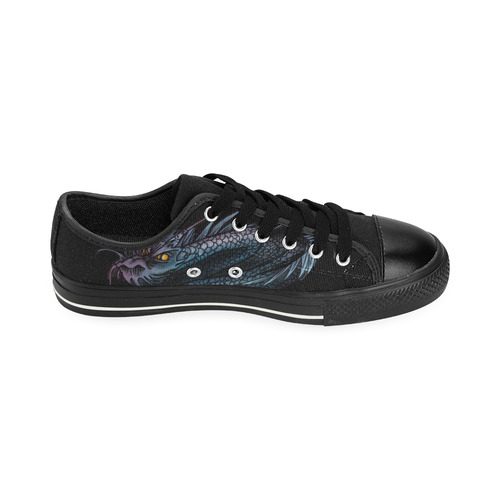Dragon Swirl Low Top Canvas Shoes for Kid (Model 018)