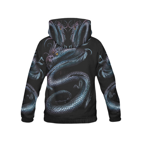 Dragon Swirl All Over Print Hoodie for Men (USA Size) (Model H13)