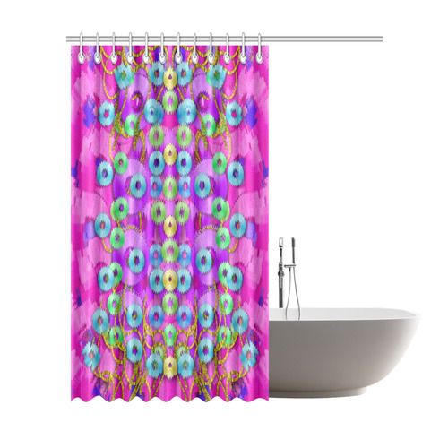 Festive metal and gold in pop-art Shower Curtain 72"x84"