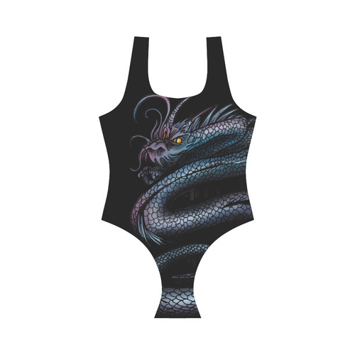 Dragon Swirl Vest One Piece Swimsuit (Model S04)