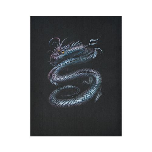 Dragon Swirl Cotton Linen Wall Tapestry 60"x 80"