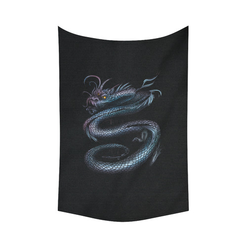 Dragon Swirl Cotton Linen Wall Tapestry 60"x 90"
